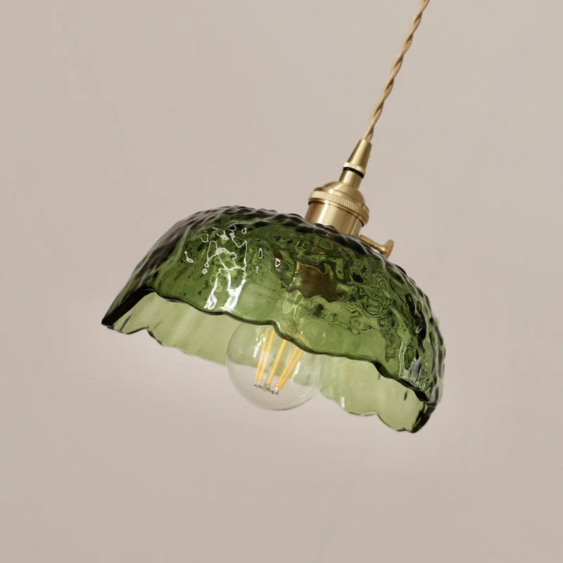 Suspension en verre de laiton Floroux