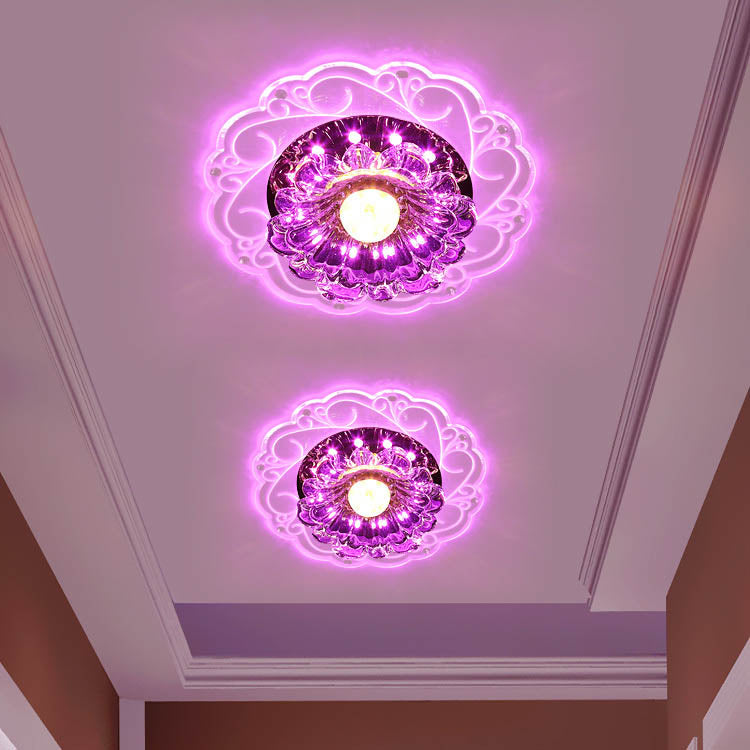 Floroux LED Plafonnier | Conception de Fleur Créative | Lampe de Plafond Ronde | Économe en Énergie & Moderne
