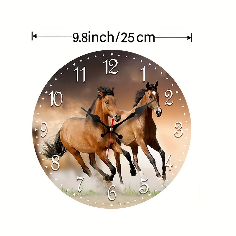 GallopTime Horloge – Élégante Horloge Murale de Courses de Chevaux