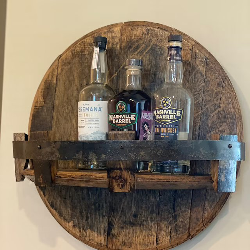 Étagère en fût de whisky Bourbon