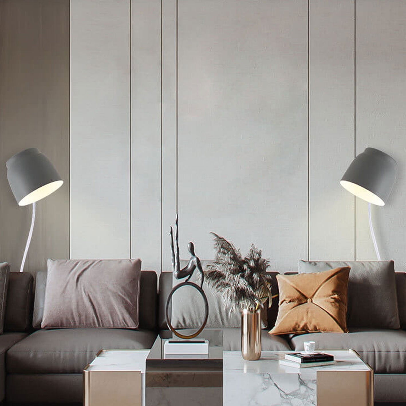 Floroux Applique Murale Nordic | Détail Cylindre Rotatif | Design Minimaliste | Applique Murale LED