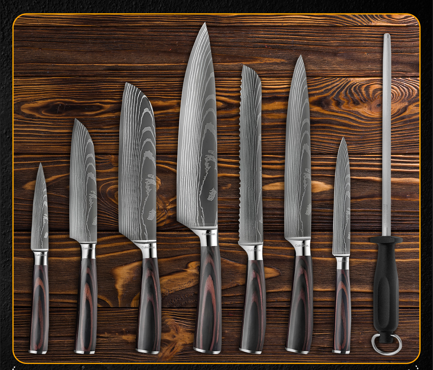 CulinaryMaster - Set de 7 Couteaux Japonais de Luxe