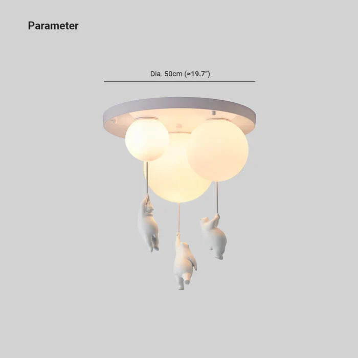Lampe de plafond pour enfants avec ours et ballon - CloudBear