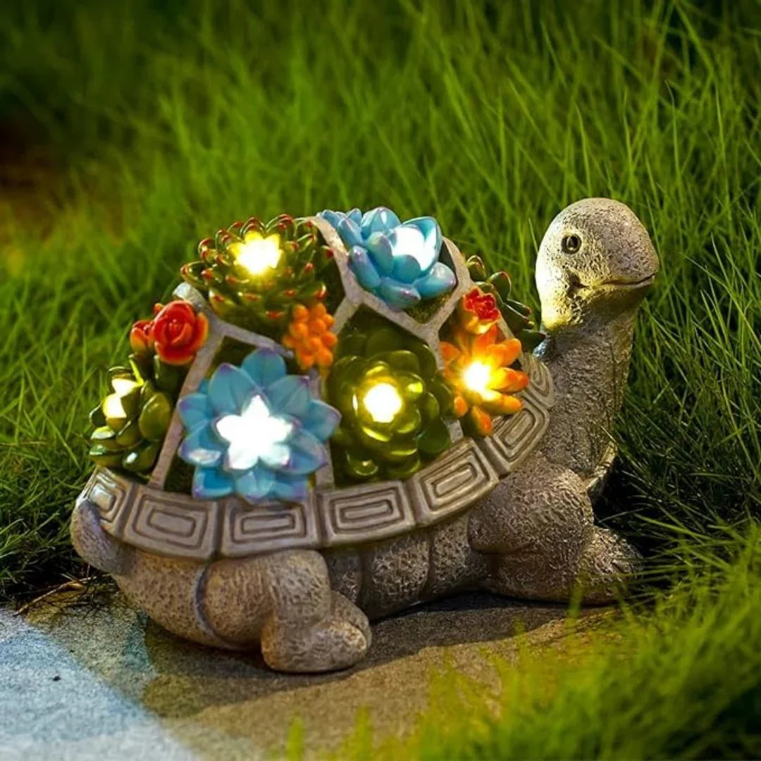 Floroux | Lampe de jardin décorative peinte à la main