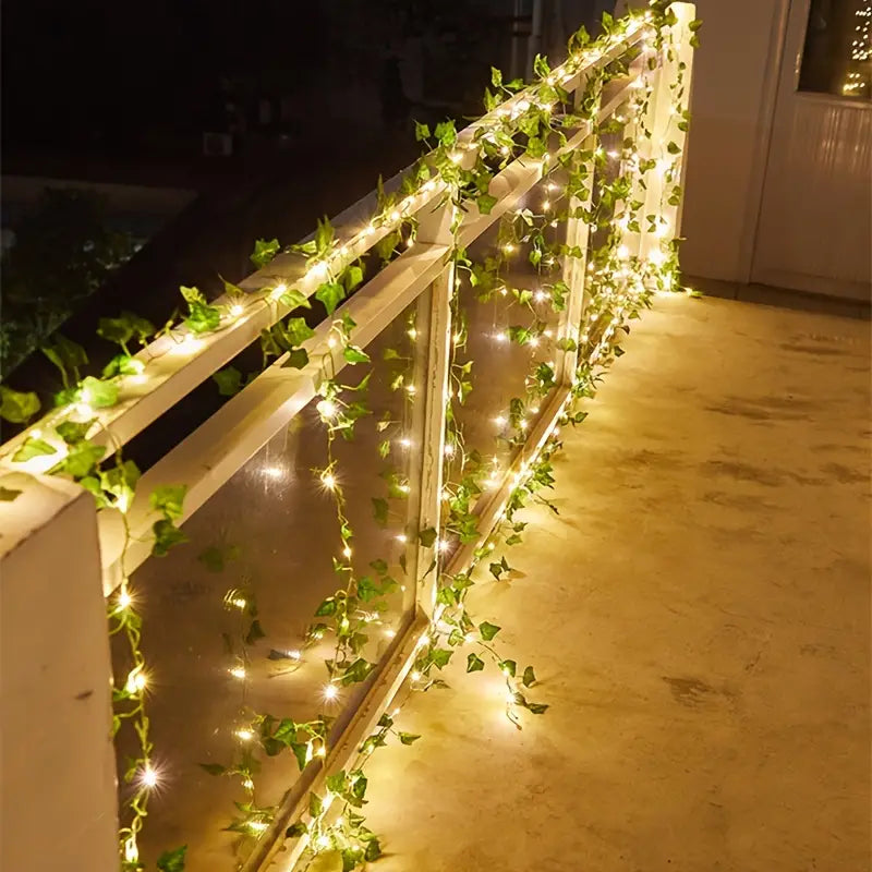 Floroux | Guirlande lumineuse en feuilles LED toute l'année