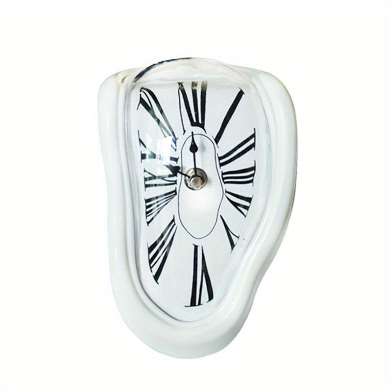 Horloge murale romaine courbée Floroux - Horloge fondante atmosphérique pour la décoration intérieure