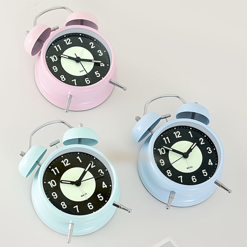 GlowClock – Réveil Métallique Éclairé Moderne Silencieux