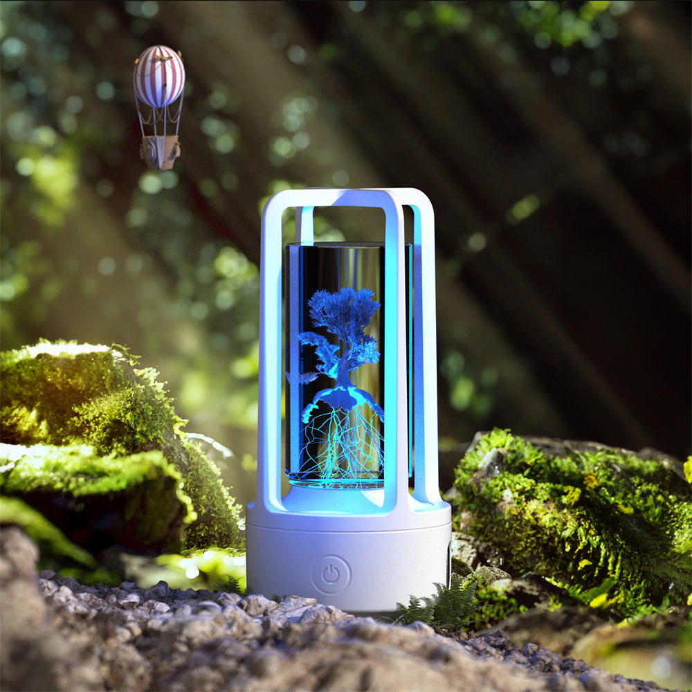 2-en-1 Blanc Landmark Lampe de nuit en cristal et haut-parleur Bluetooth Lampe de bureau