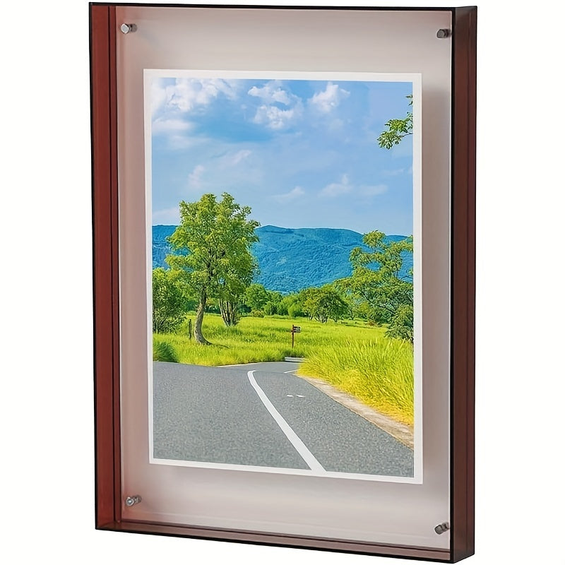 AcrylicFrame – Cadre Photo Vertical Moderne pour Table et Mur