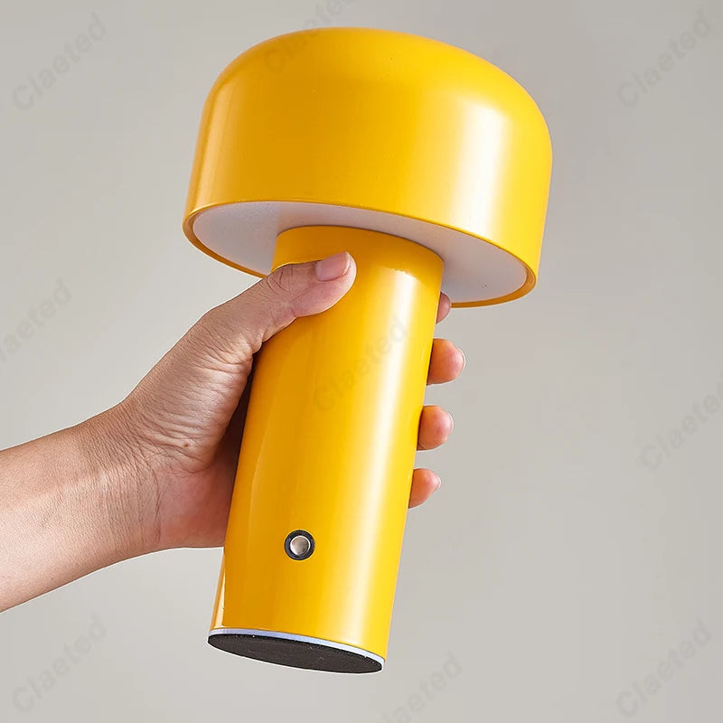 Lampe de table champignon designer italien - Lampe de nuit portable sans fil à toucher