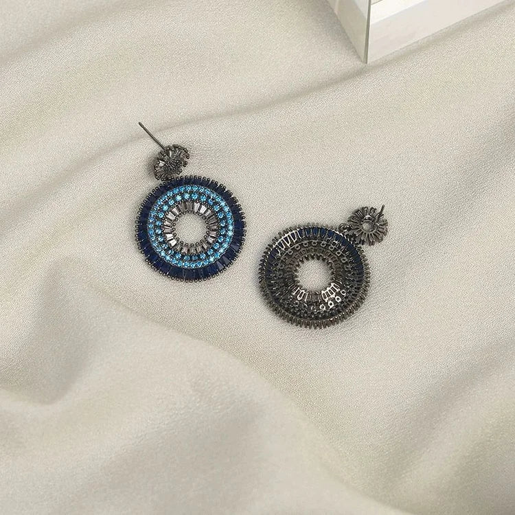Boucles d'oreilles en argent élégantes avec Oeil Malin - Collection Layla