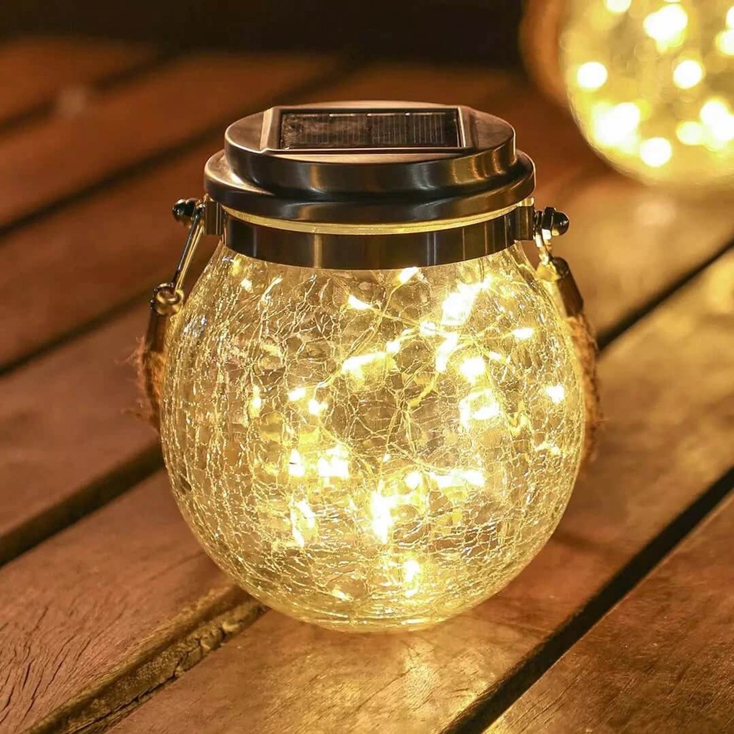 Floroux – Lampe de table en verre alimentée par solaire pour une lumière conviviale et écologique
