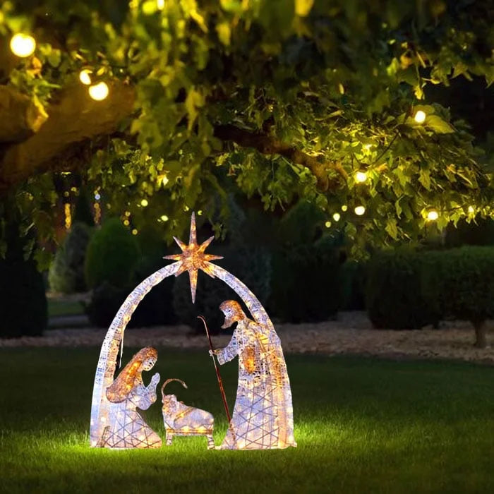 Floroux - Décoration de jardin LED blanc chaud