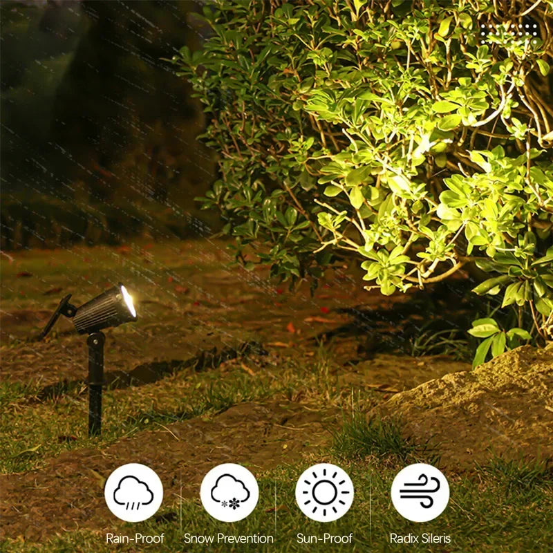 Spotlight LED solaire - Lampe de jardin - Luminosité réglable - Étanche