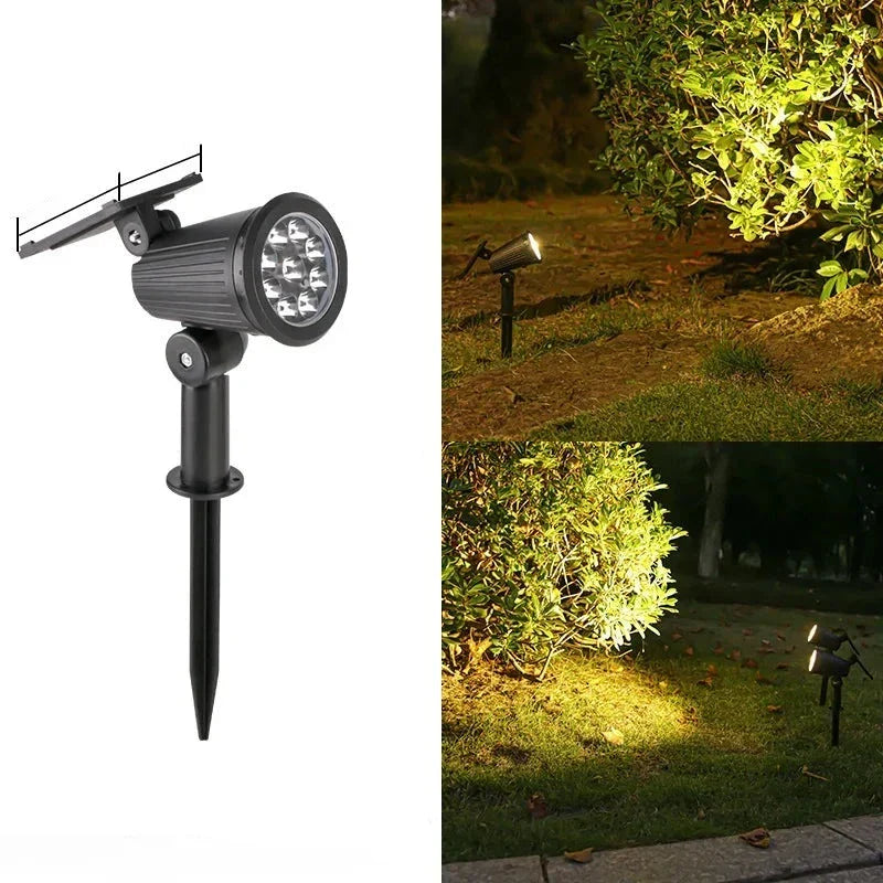 Spotlight LED solaire - Lampe de jardin - Luminosité réglable - Étanche