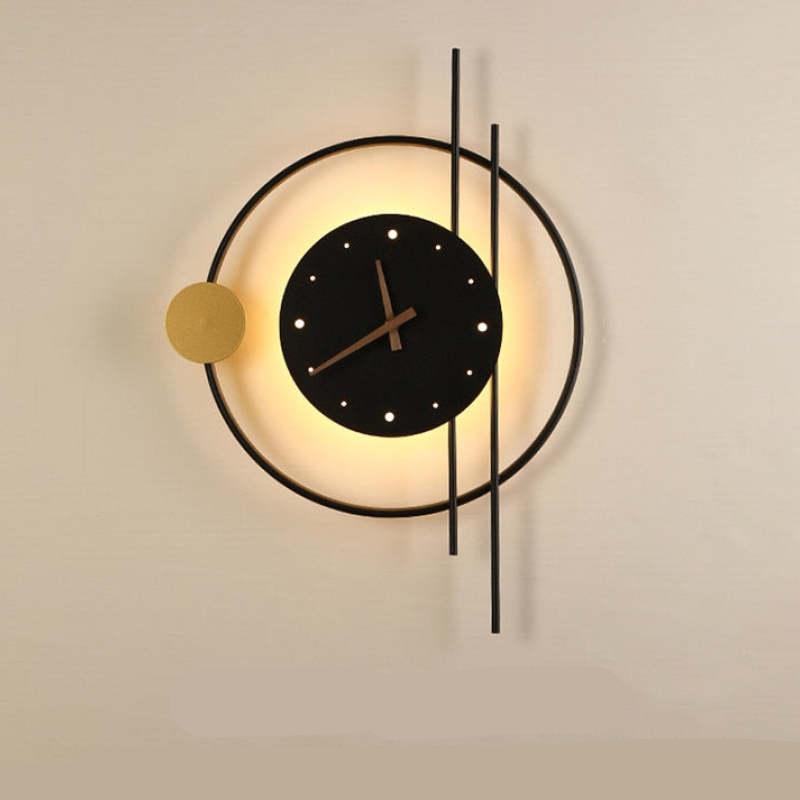 Floroux - Horloge murale élégante avec éclairage ambiant LED