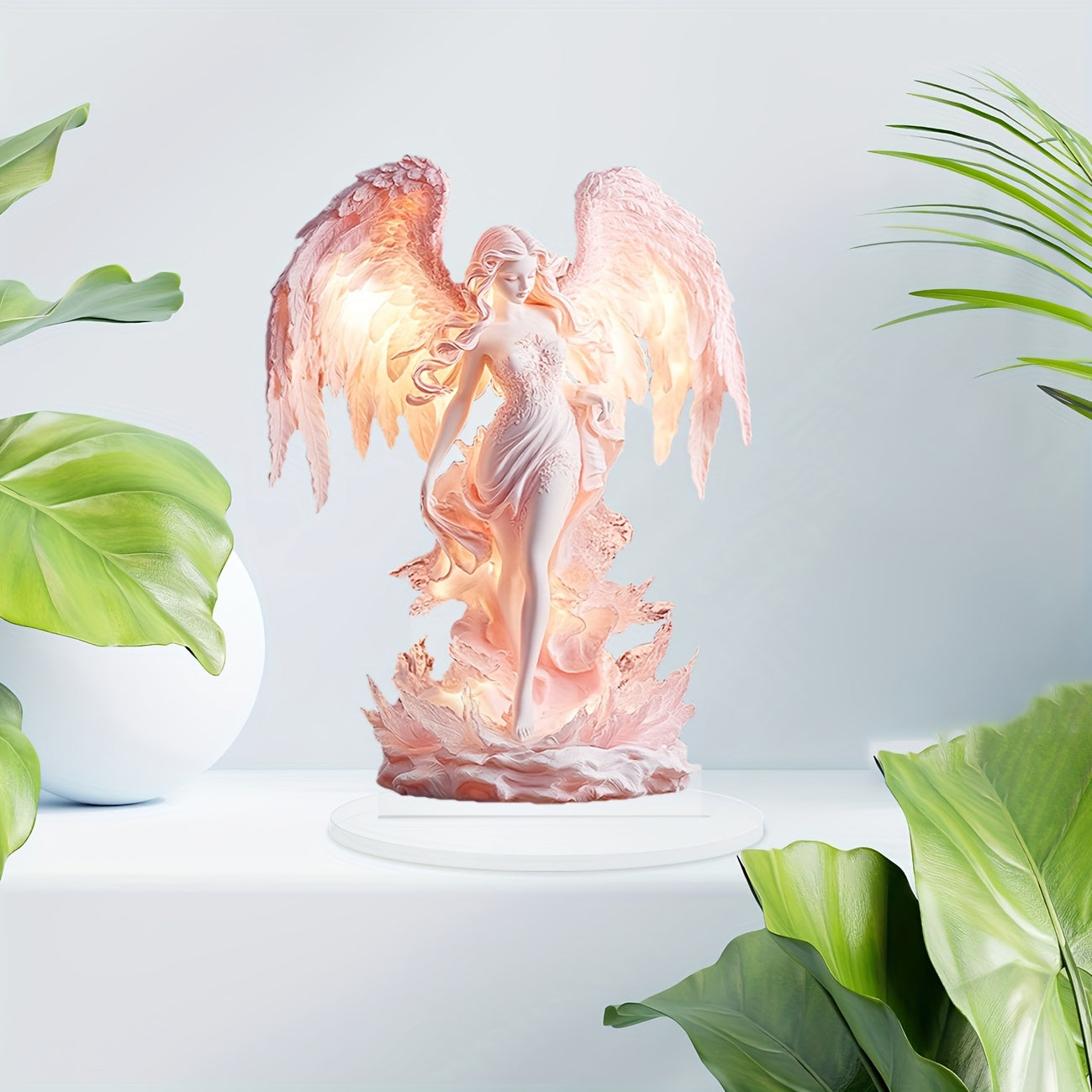 AngelGlow - Décoration de table en acrylique élégante d'ange