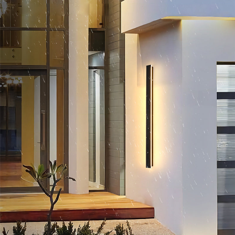 Edge – Appliques murales LED au design moderne en métal noir pour jardin et couloir