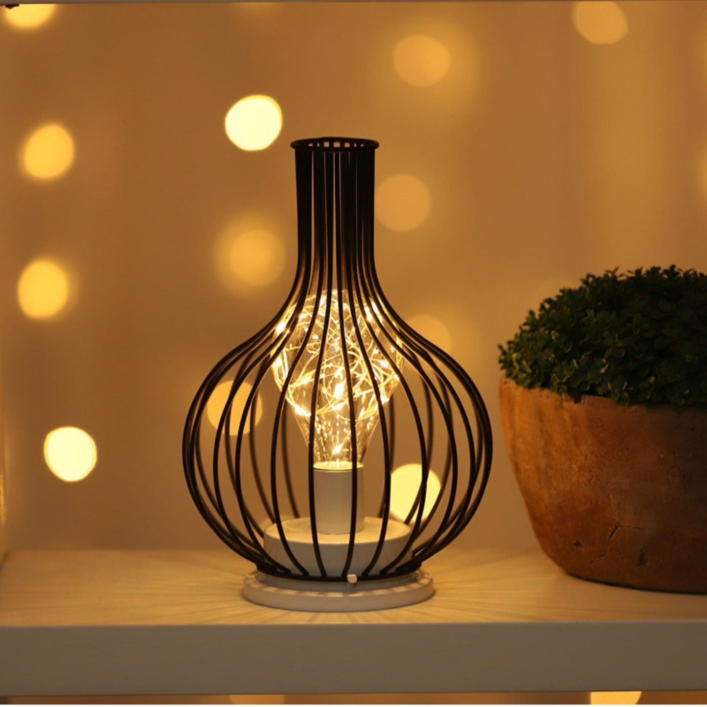 Antique Eva Luxe NoirLume Lampe de Table
