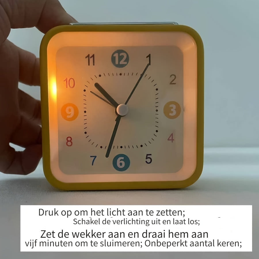 TimeCube Horloge - Horloge Carré Élégant avec Lumière de Nuit