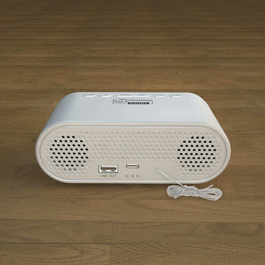 TimeGlow Réveil – Radio Numérique LED avec Snooze