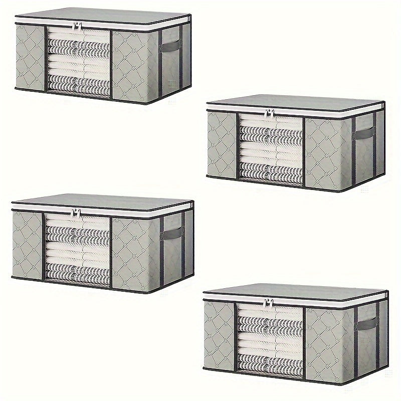 SmartStore - Ensemble de 4 sacs de rangement pliables pour vêtements et linge de lit