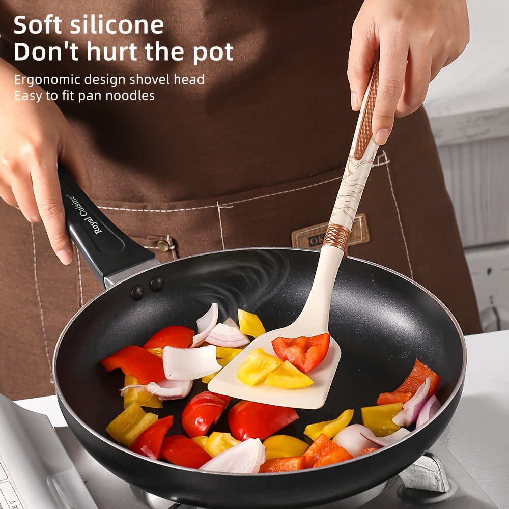 Premium Cooking - Plaisir de cuisiner avec le lot d'ustensiles de cuisine en silicone élégant