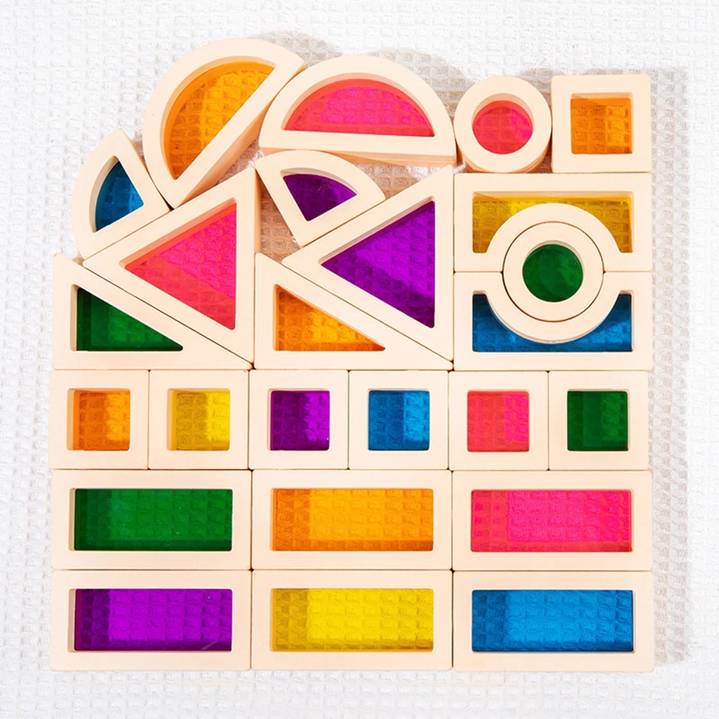 CreativeBlocks – Blocs de jeu en bois colorés pour enfants