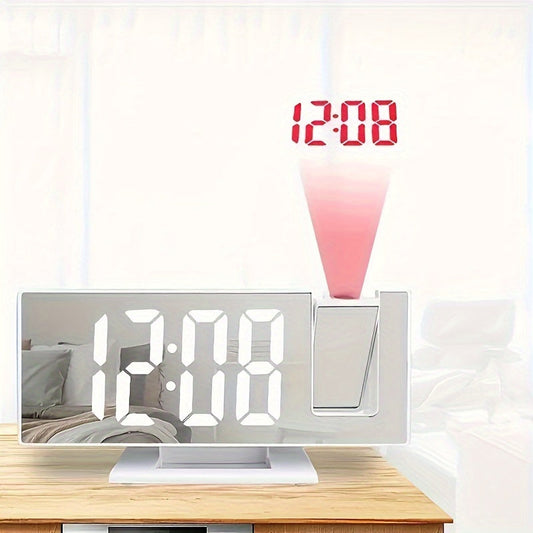 ProTime Horloge – Réveil à Projection Moderne avec Miroir