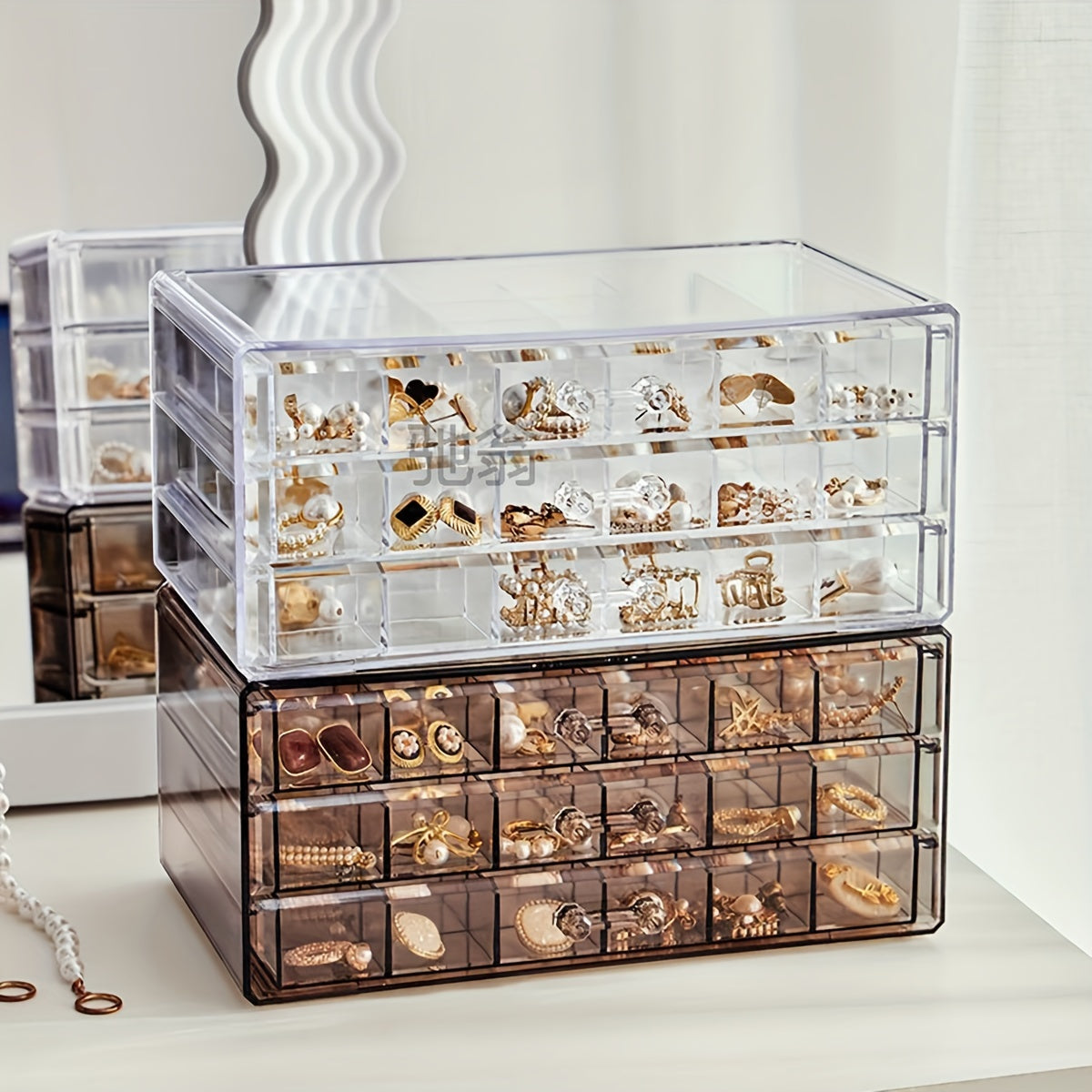 EleganceBox - Organisateur de bijoux de luxe avec 72 compartiments