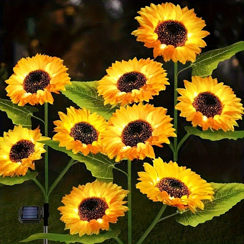 SolarBloom Light – Lampe de jardin LED Tournesol 3 têtes