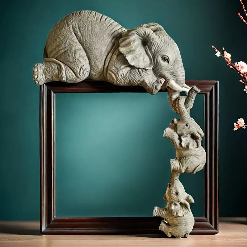 Avry - Set de Figurines Éléphants Rétro