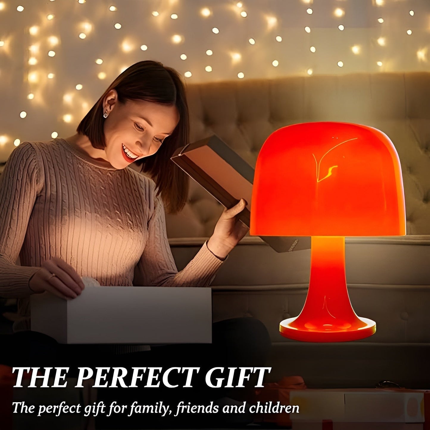 Lampe Champignon Vintage Stylée avec LED Dimmable & Alimentation USB