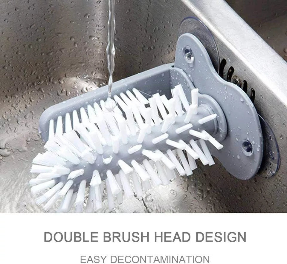 Brosse de nettoyage en verre à poils doubles