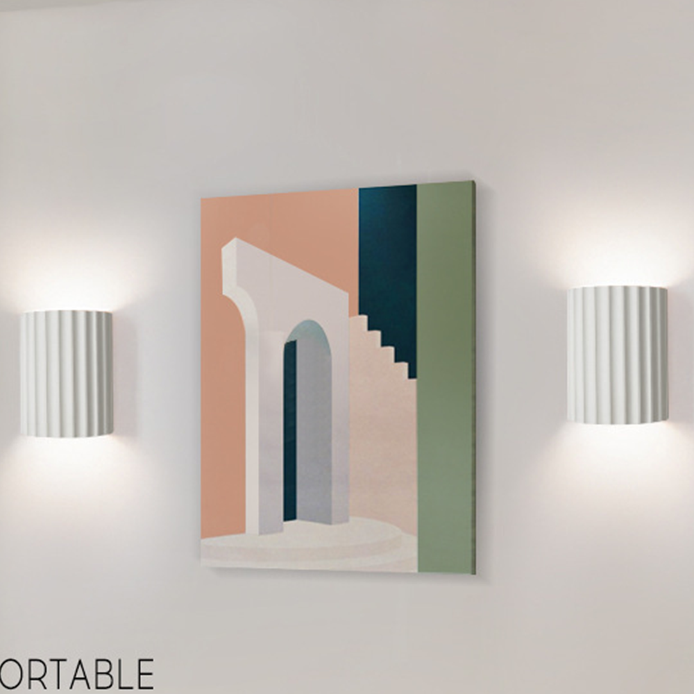 Applique murale demi-cercle Floroux en résine pour salon