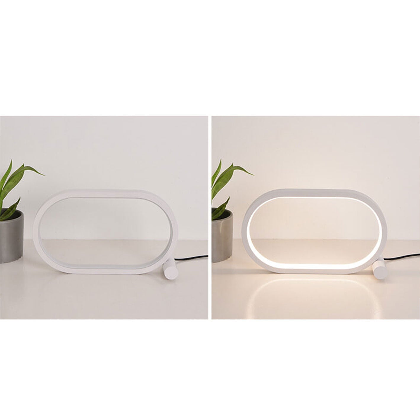 Lampe de table à LED USB ovale simple