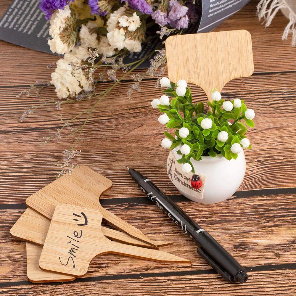 Floroux Wooden Plant Labels | Environmentally Friendly | Perfect for Garden & Balcony | Marker Labels for Plants