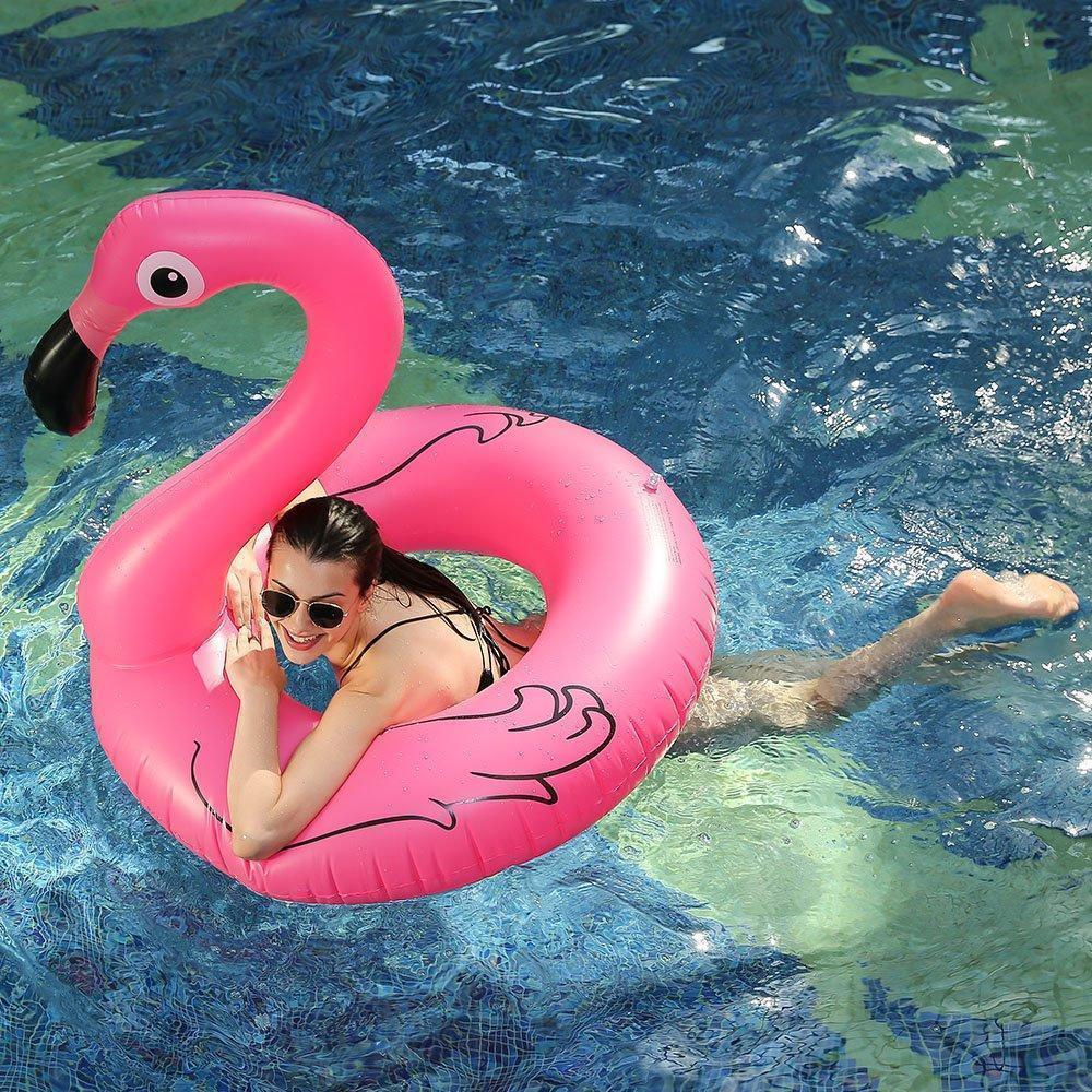 Floroux Flamant Swimming Ring | Inflatable Floater XXL | Summer Pool Toy | Party Decoration