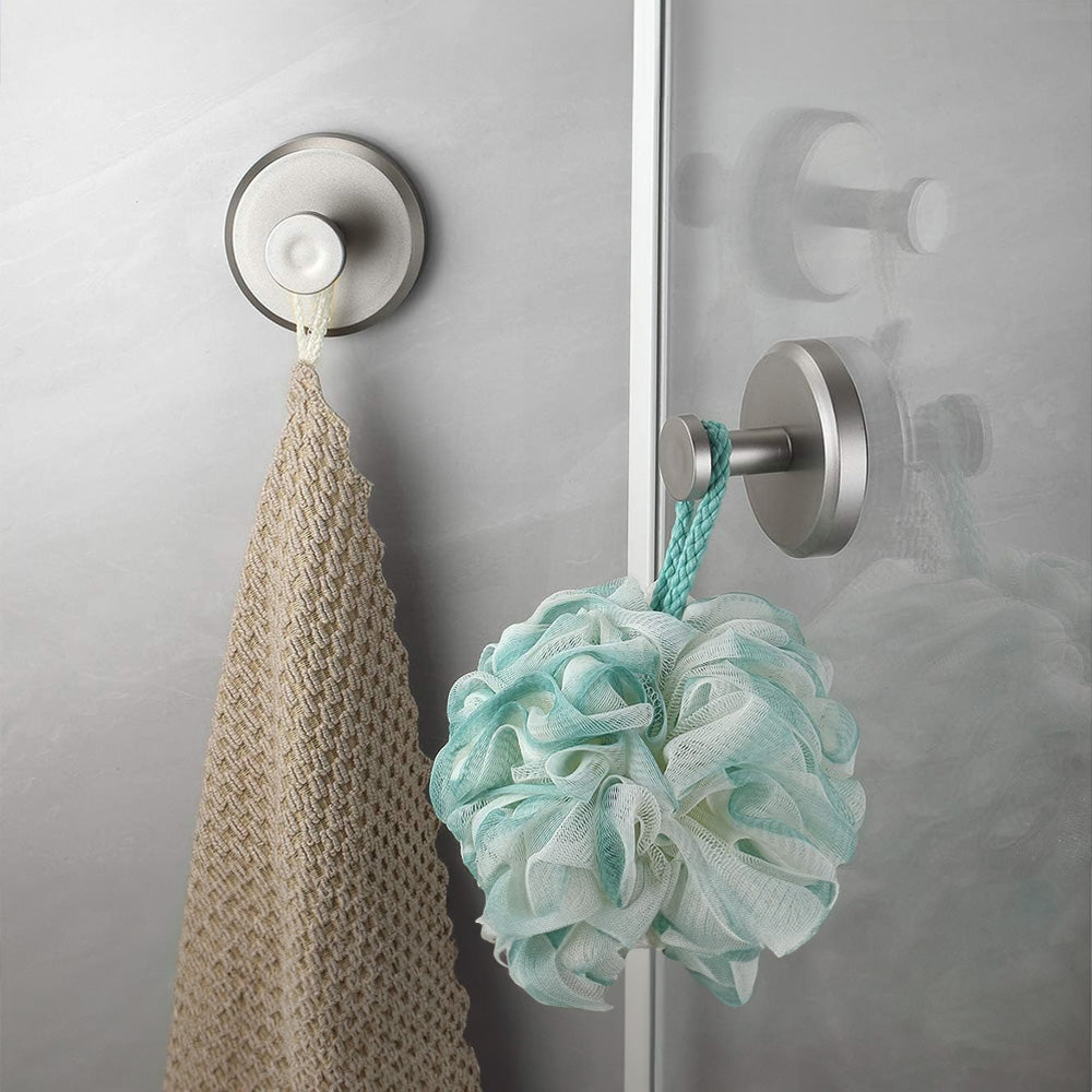 Crochets à ventouse – BathroomBuddy – Maintient fermement – Installation facile (2 pièces)