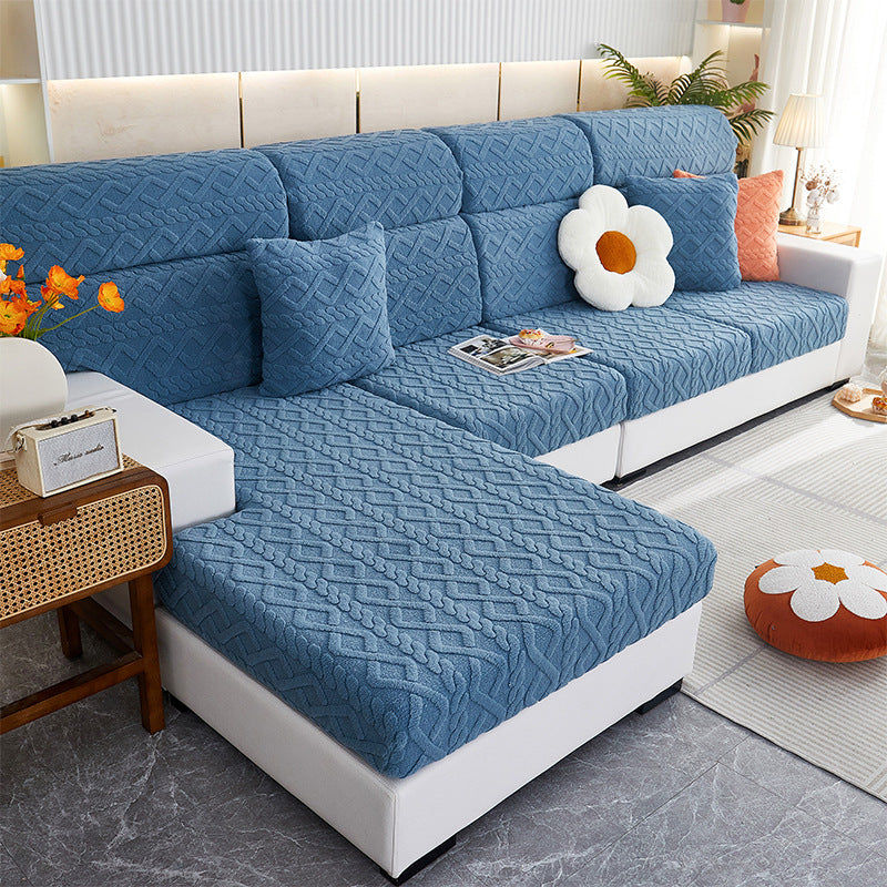 Housse de canapé sectionnel géométrique extensible Housse d'oreiller