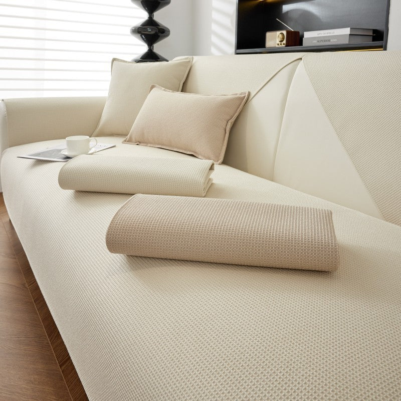 Tissu à motif gaufré Imperméable Housse de canapé/canapé antidérapante
