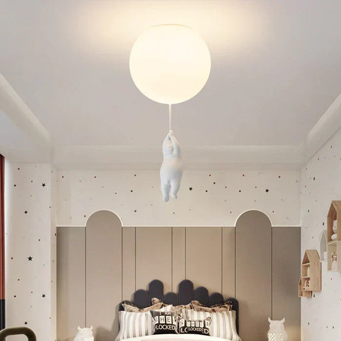 Lampe de plafond pour enfants avec ours et ballon - CloudBear