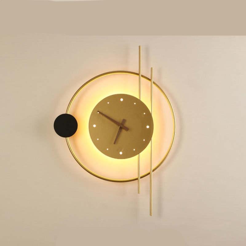 Floroux - Horloge murale élégante avec éclairage ambiant LED