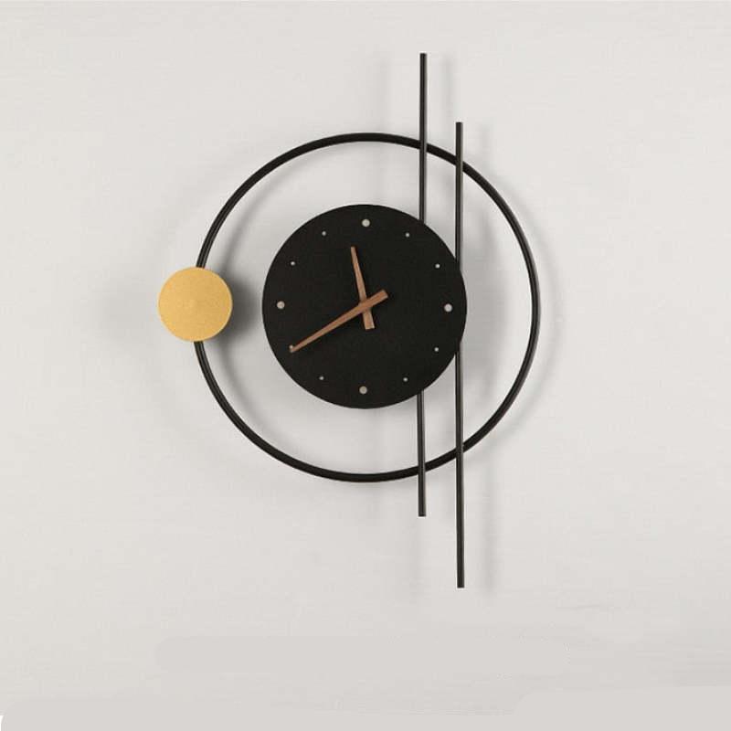 Floroux - Horloge murale élégante avec éclairage ambiant LED