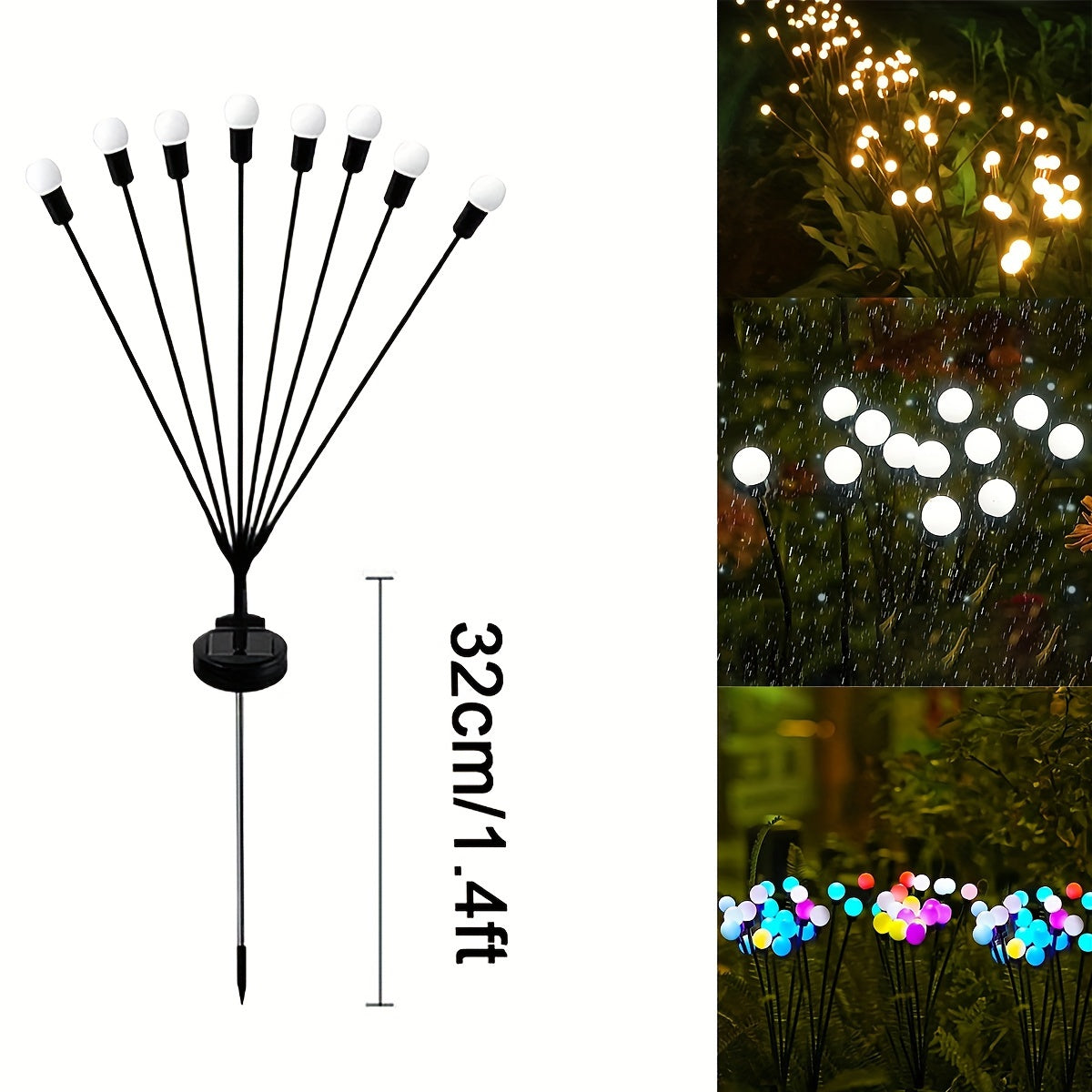 SolarFirefly Lights - Décoration de jardin LED élégante pour l'extérieur