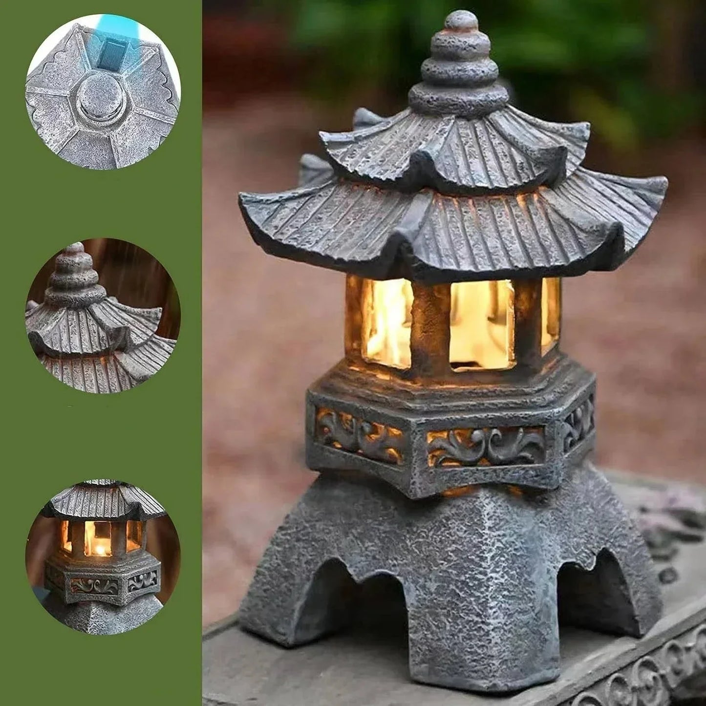 ZenGlow Lantern de jardin - Élégante lanterne solaire de jardin