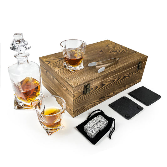 Ensemble de carafe à whisky Elite – Carafe de luxe et verres avec pierres à whisky