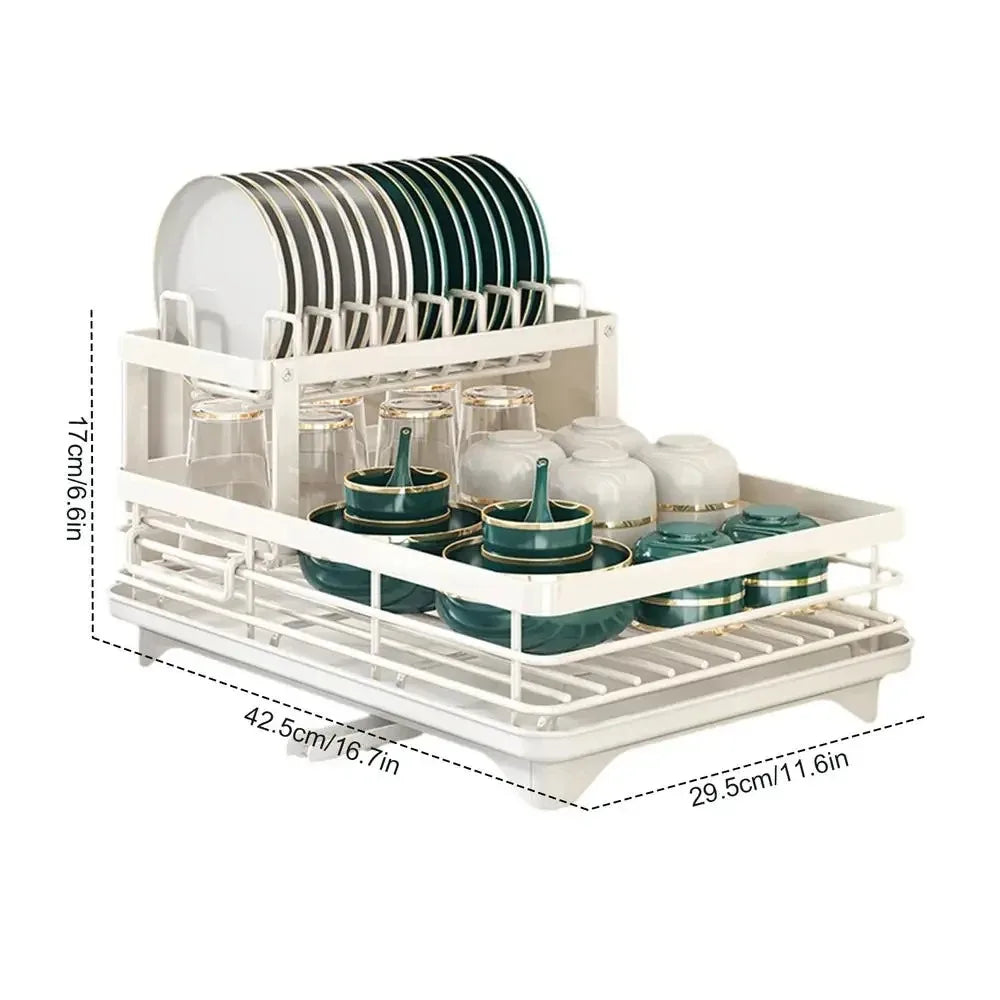 Égouttoir – étagères de cuisine réglables – plateau d'égouttage – cuisine