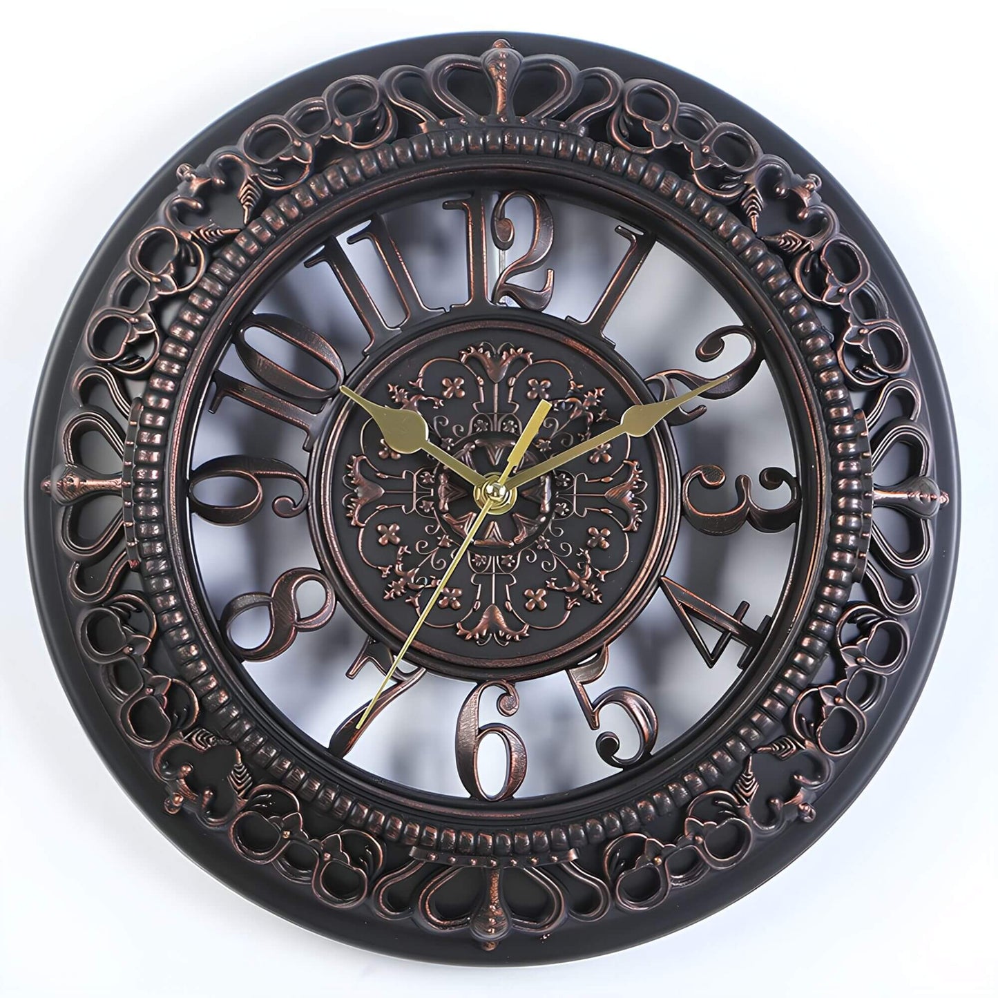 Horloge Murale Floroux Élégance - Design Classique avec Détails Charmants