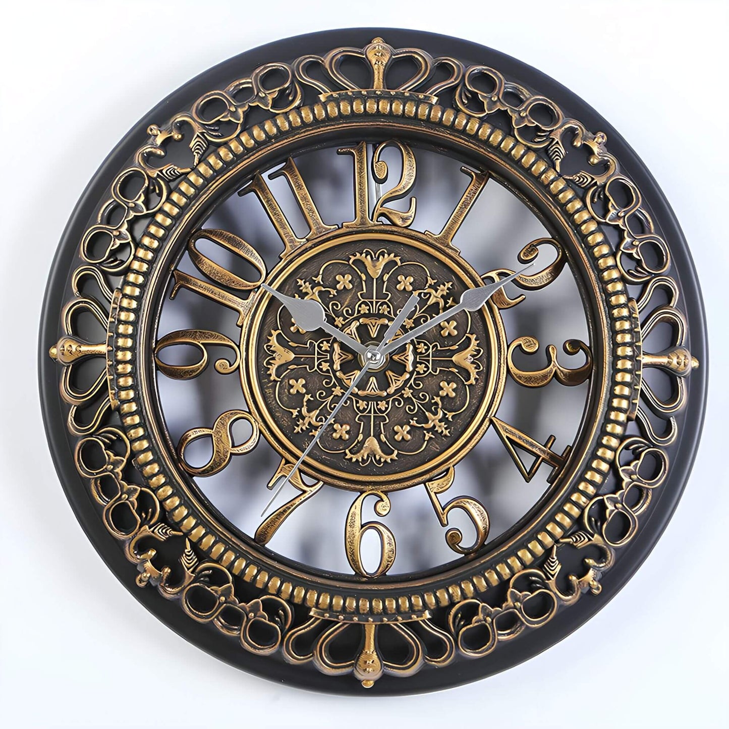 Horloge Murale Floroux Élégance - Design Classique avec Détails Charmants
